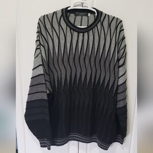 Elegant Black and Gray Crewneck Sweater